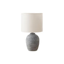 Monarch I 9788 17"H Table Lamp Grey Ceramic / Ivory Shade IMAGE 2