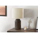 Monarch I 9796 17"H Table Lamp Brown Resin / Ivory Shade IMAGE 1