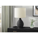 Monarch I 9847 17"H Table Lamp Grey Resin / Ivory Shade IMAGE 1