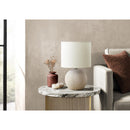 Monarch I 9851 16"H Table Lamp Ivory Concrete / Ivory Shade IMAGE 1