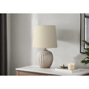 Monarch I 9867 19"H Table Lamp Beige Resin / Beige Shade IMAGE 1