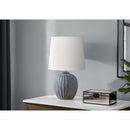 Monarch I 9869 19"H Table Lamp Grey Resin / Ivory Shade IMAGE 1