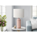 Monarch I 9871 23"H Table Lamp Pink Ceramic / Ivory Shade IMAGE 1
