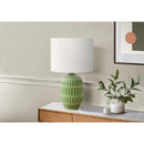 Monarch I 9877 22"H Table Lamp Green Ceramic / Ivory Shade IMAGE 1