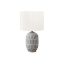 Monarch I 9878 22"H Table Lamp Grey Ceramic / Ivory Shade IMAGE 2