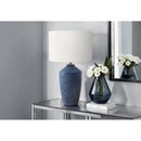Monarch I 9889 25"H Table Lamp Blue Concrete / Ivory Shade IMAGE 1