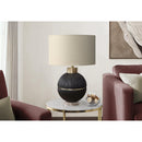 Monarch I 9926 26"H Table Lamp Black / Gold Resin / Beige IMAGE 1