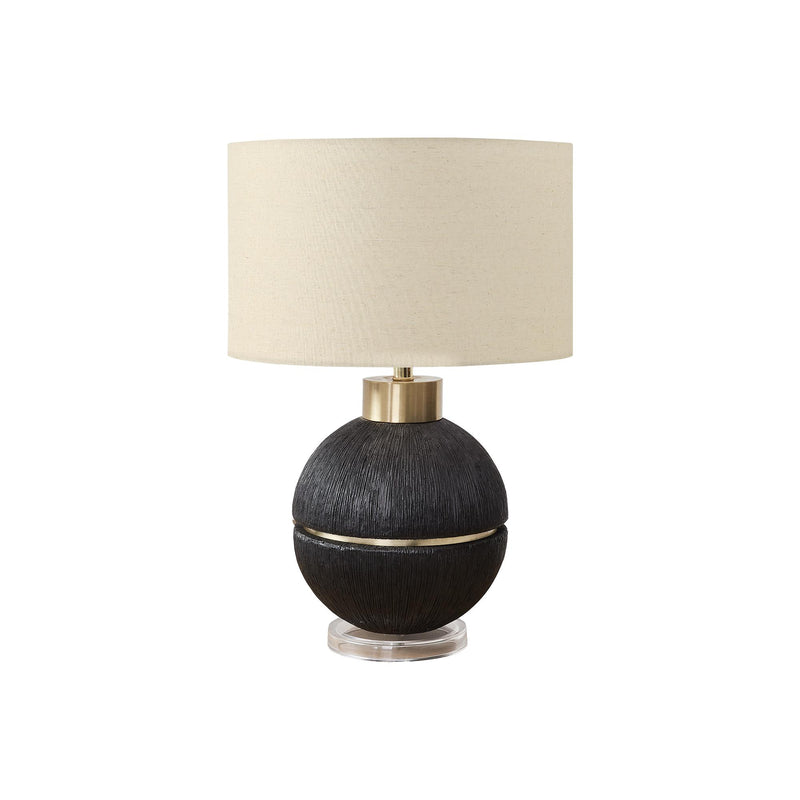 Monarch I 9926 26"H Table Lamp Black / Gold Resin / Beige IMAGE 2