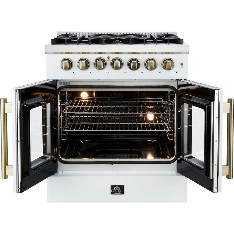  Forno 30-inch Freestanding Dual Fuel Range with French Door FFSGS6356-30WHT IMAGE 2