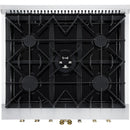  Forno 30-inch Freestanding Dual Fuel Range with French Door FFSGS6356-30WHT IMAGE 3