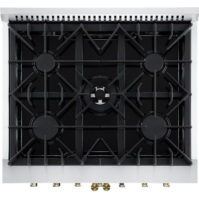  Forno 30-inch Freestanding Dual Fuel Range with French Door FFSGS6356-30WHT IMAGE 3