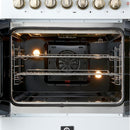  Forno 30-inch Freestanding Dual Fuel Range with French Door FFSGS6356-30WHT IMAGE 4