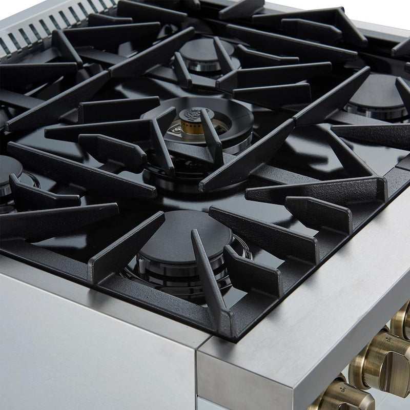  Forno 30-inch Freestanding Dual Fuel Range with French Door FFSGS6356-30WHT IMAGE 6