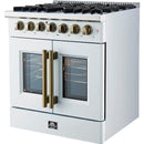  Forno 30-inch Freestanding Dual Fuel Range with French Door FFSGS6356-30WHT IMAGE 9