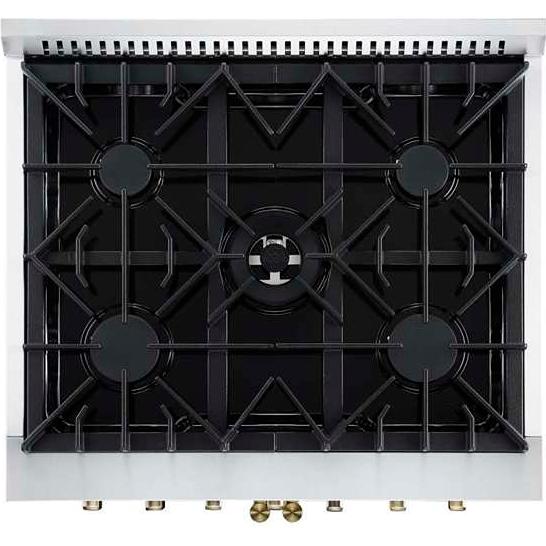  Forno 30-inch Freestanding Dual Fuel Range with French Door FFSGS6356-30BLK IMAGE 3