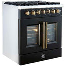  Forno 30-inch Freestanding Dual Fuel Range with French Door FFSGS6356-30BLK IMAGE 5
