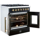  Forno 30-inch Freestanding Dual Fuel Range with French Door FFSGS6356-30BLK IMAGE 7