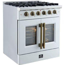  Forno 30-inch Freestanding Gas Range with French Door FFSGS6444-30WHT IMAGE 4