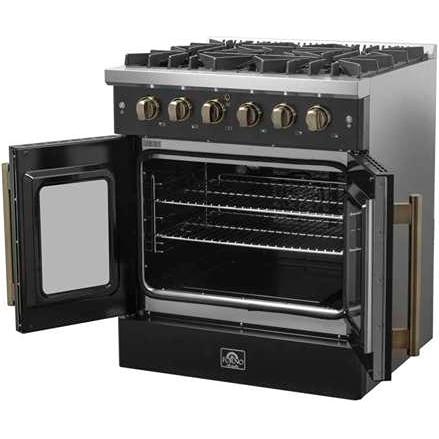  Forno 30-inch Freestanding Gas Range with French Door FFSGS6444-30BLK IMAGE 10