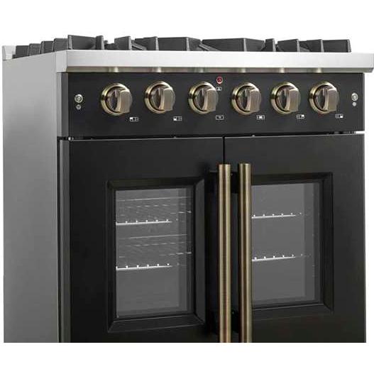  Forno 30-inch Freestanding Gas Range with French Door FFSGS6444-30BLK IMAGE 7