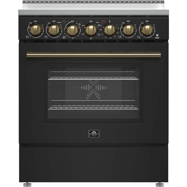  Forno 30-inch Freestanding Electric Range with True European Convection Technology FFSEL6011-30BLK IMAGE 1