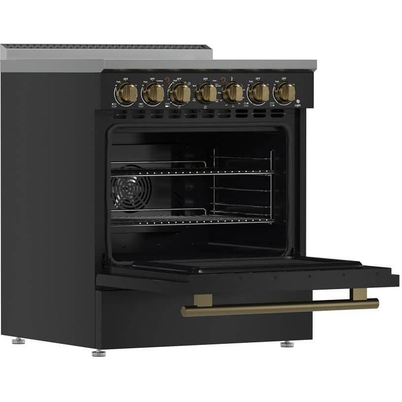  Forno 30-inch Freestanding Electric Range with True European Convection Technology FFSEL6011-30BLK IMAGE 2