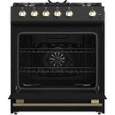  Forno 30-inch Freestanding Gas Range with Convection Technology FFSGS1116-30BLK IMAGE 2