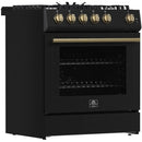  Forno 30-inch Freestanding Gas Range with Convection Technology FFSGS1116-30BLK IMAGE 3
