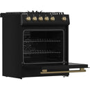  Forno 30-inch Freestanding Gas Range with Convection Technology FFSGS1116-30BLK IMAGE 7