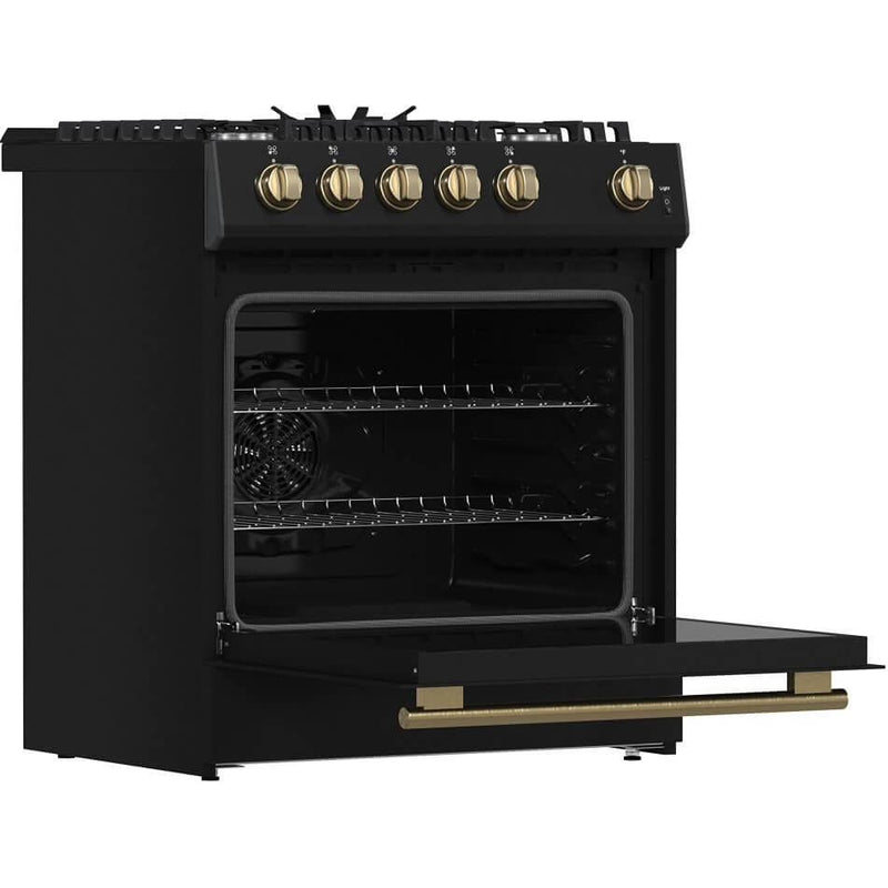  Forno 30-inch Freestanding Gas Range with Convection Technology FFSGS1116-30BLK IMAGE 7