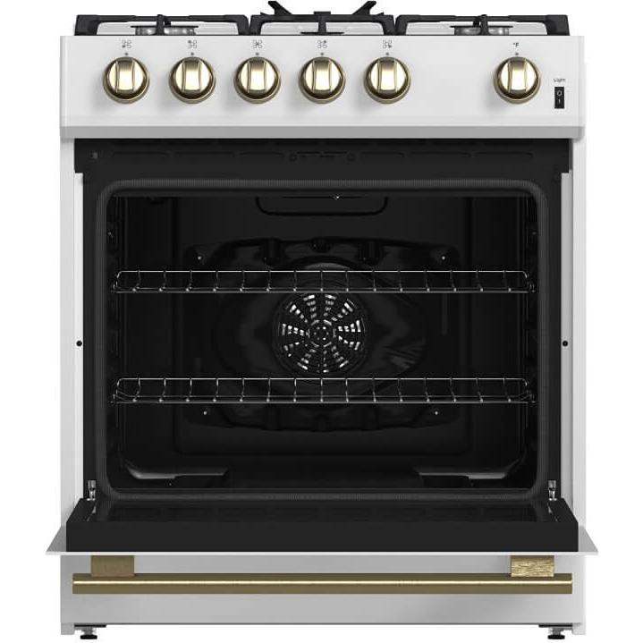  Forno 30-inch Freestanding Gas Range with Convection Technology FFSGS1116-30WHT IMAGE 2