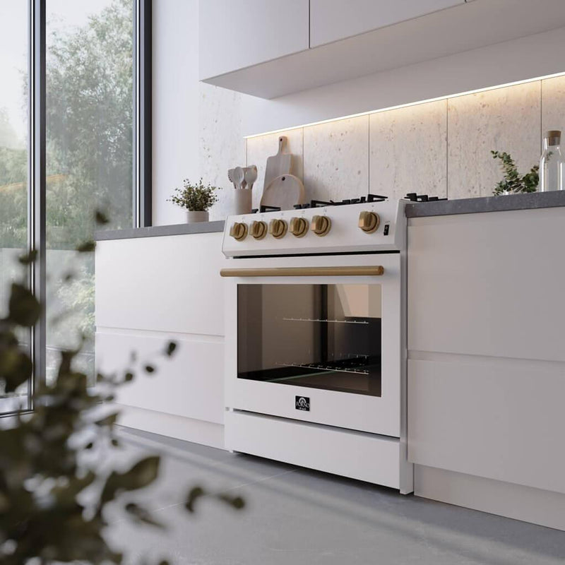  Forno 30-inch Freestanding Gas Range with Convection Technology FFSGS1116-30WHT IMAGE 5