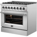  Forno 36-inch Freestanding Dual-Fuel Range with True European Convection Technology FFSGS6197-36 IMAGE 3