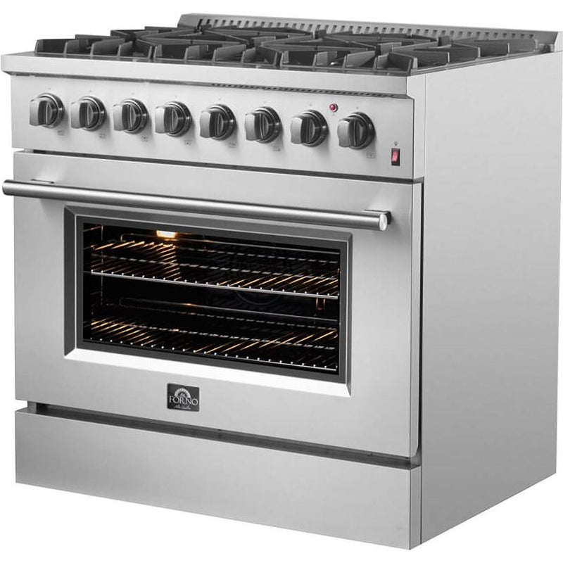  Forno 36-inch Freestanding Dual-Fuel Range with True European Convection Technology FFSGS6197-36 IMAGE 3