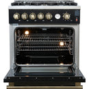  Forno 30-inch Freestanding Gas Range with Convection Oven Technology FFSGS6274-30BLK IMAGE 2