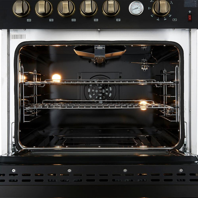  Forno 30-inch Freestanding Gas Range with Convection Oven Technology FFSGS6274-30BLK IMAGE 3