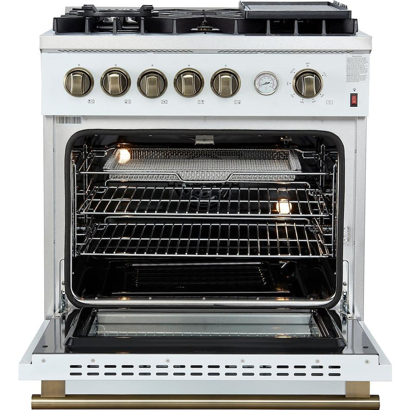  Forno 30-inch Freestanding Gas Range with Convection Oven Technology FFSGS6274-30WHT IMAGE 2