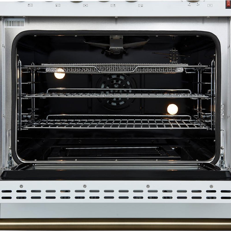  Forno 30-inch Freestanding Gas Range with Convection Oven Technology FFSGS6274-30WHT IMAGE 3