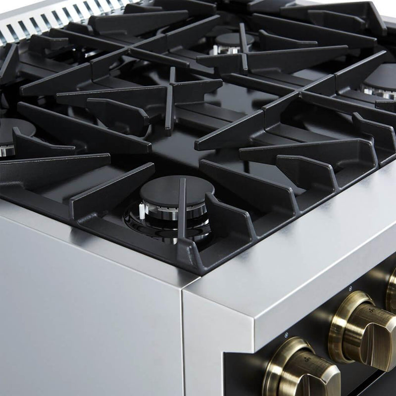  Forno 30-inch Freestanding Gas Range with Convection Technology FFSGS6277-30BLK IMAGE 3