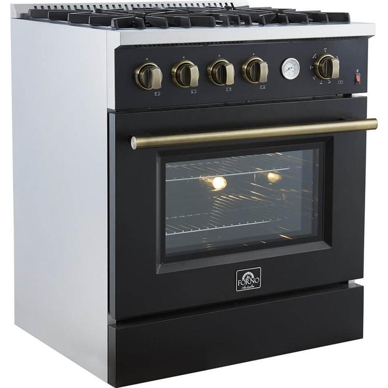  Forno 30-inch Freestanding Gas Range with Convection Technology FFSGS6277-30BLK IMAGE 6