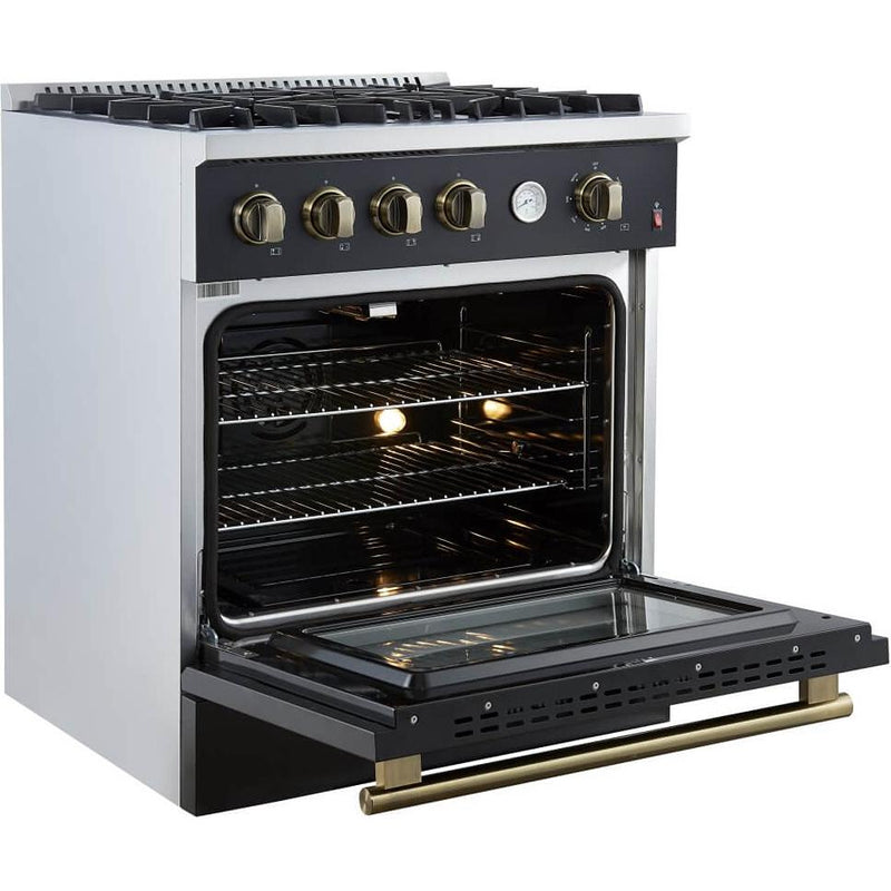  Forno 30-inch Freestanding Gas Range with Convection Technology FFSGS6277-30BLK IMAGE 7