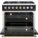  Forno 36-inch Freestanding Gas Range with Convection Technology FFSGS6277-36BLK IMAGE 2