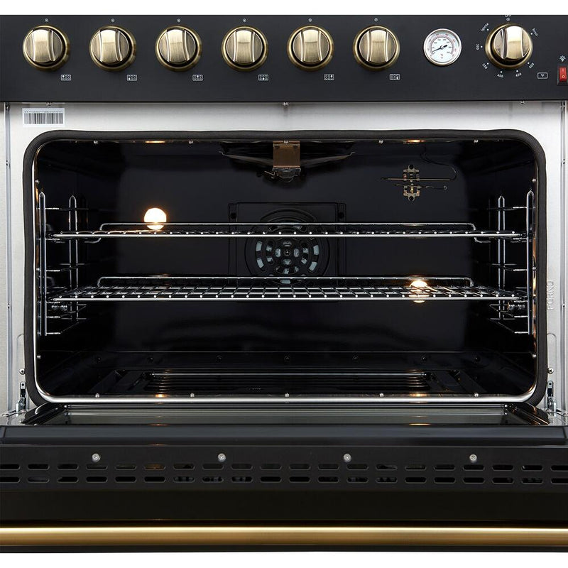  Forno 36-inch Freestanding Gas Range with Convection Technology FFSGS6277-36BLK IMAGE 3
