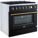  Forno 36-inch Freestanding Gas Range with Convection Technology FFSGS6277-36BLK IMAGE 5