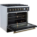  Forno 36-inch Freestanding Gas Range with Convection Technology FFSGS6277-36BLK IMAGE 7