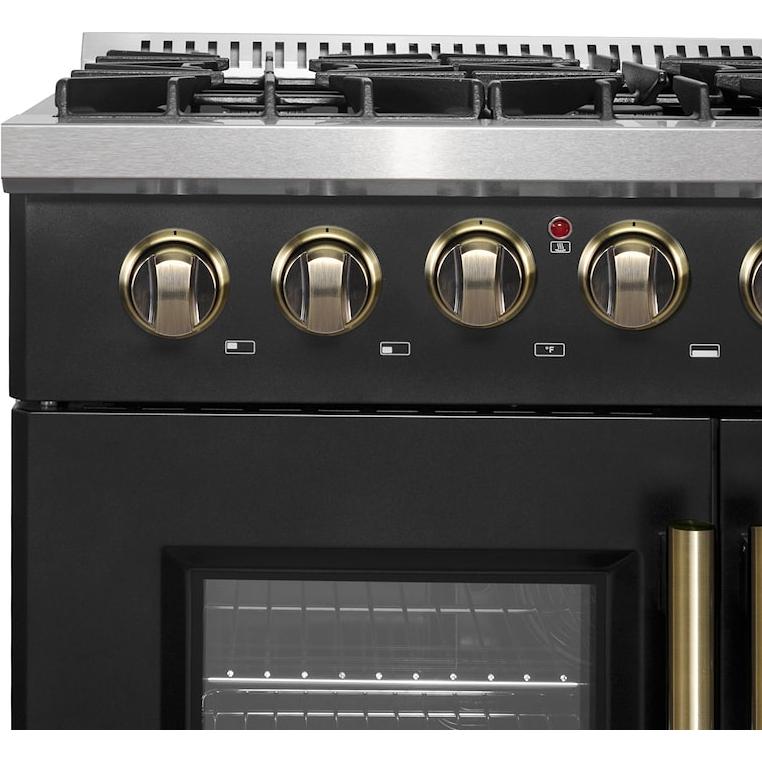  Forno 36-inch Freestanding Dual Fuel Range with True European Convection Technology FFSGS6356-36BLK IMAGE 5