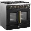  Forno 36-inch Freestanding Dual Fuel Range with True European Convection Technology FFSGS6356-36BLK IMAGE 6