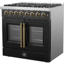  Forno 36-inch Freestanding Dual Fuel Range with True European Convection Technology FFSGS6356-36BLK IMAGE 8
