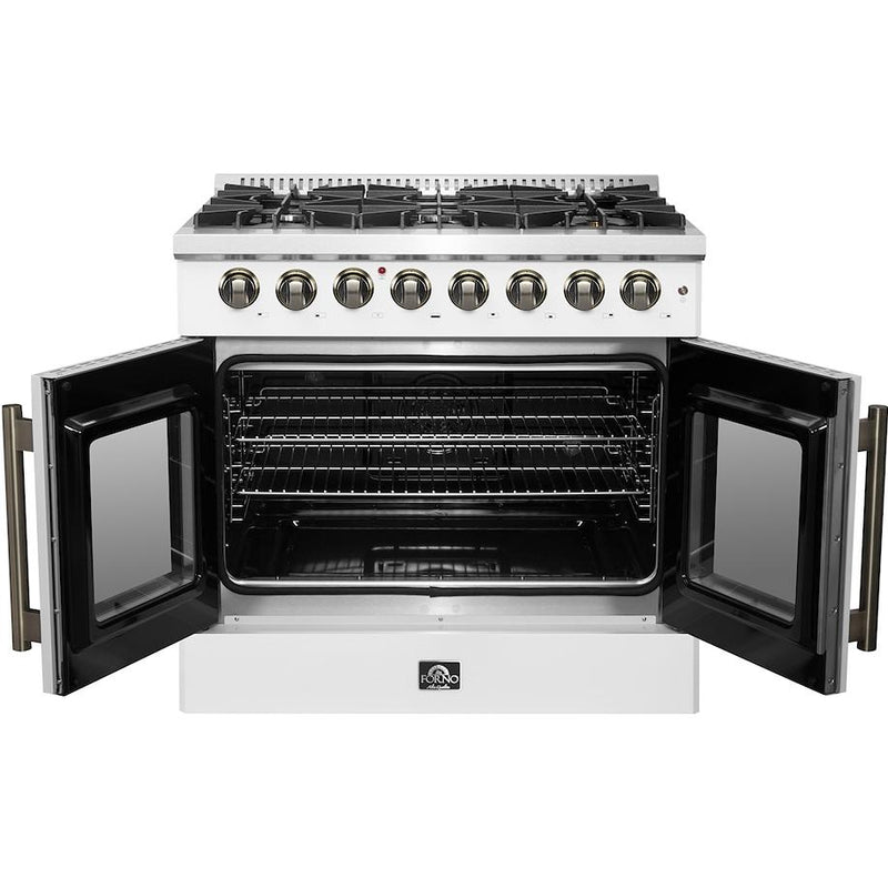 Forno 36-inch Freestanding Dual Fuel Range with True European Convection Technology FFSGS6356-36WHT IMAGE 2