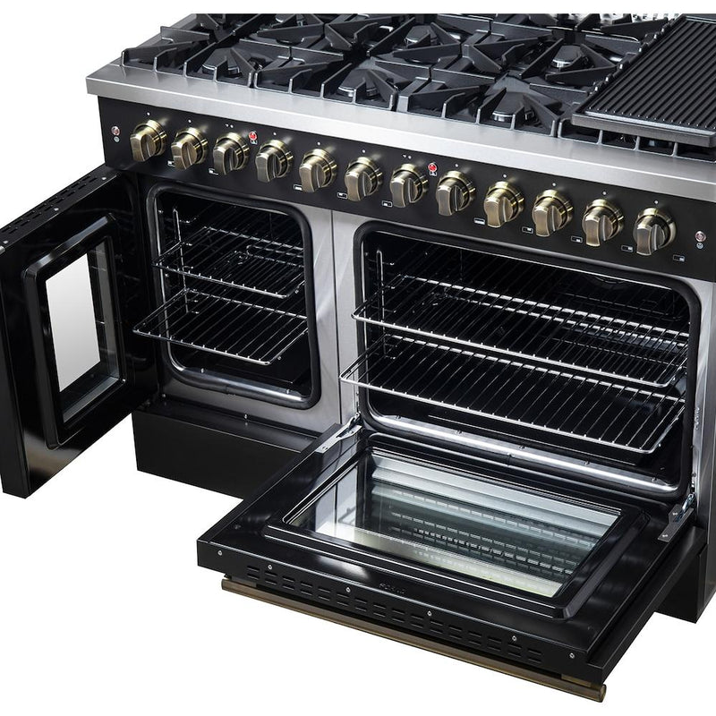  Forno 48-inch Freestanding Dual-Fuel Range with True European Convection Technology FFSGS6356-48BLK IMAGE 10